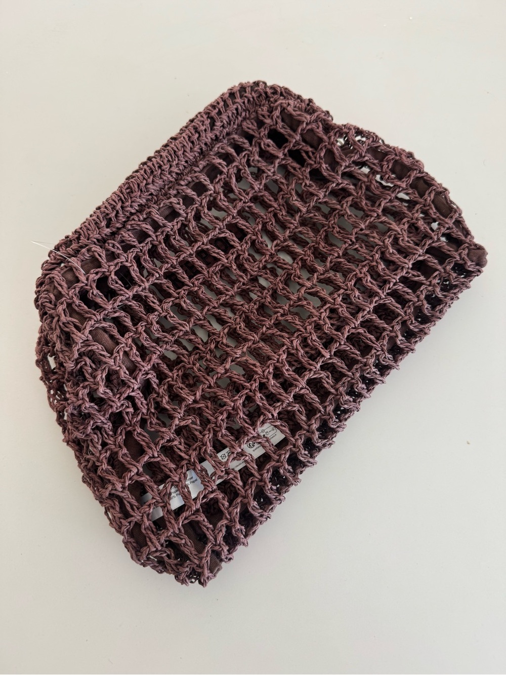 Nwot Free People Brown sand bound Crochet Clutch - Picture 6 of 10